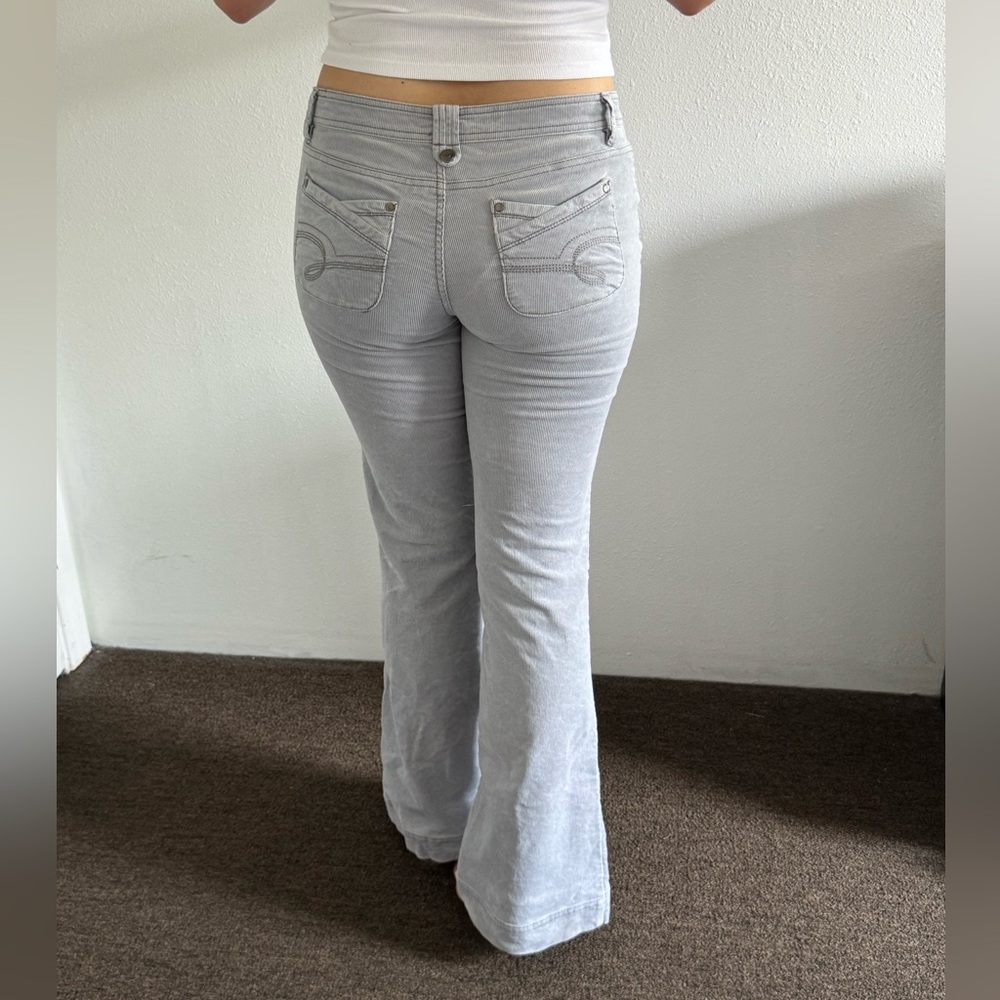 Wear It Declare It Grey Corduroy Low Rise Pants